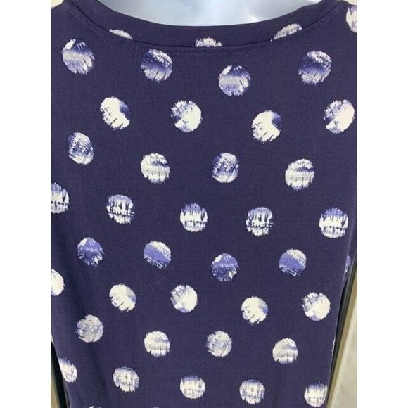 Chaus Dress Sheath Size Large Sleeveless Navy White Shibori Front Tie Midi Dress - Picture 3 of 6